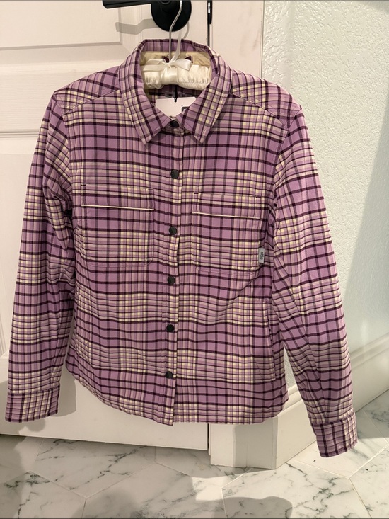 Stio Jackets & Blazers - NWT Stio Buckthorn Insulated Snap Shirt Lavender Plaid Button-Down Shirt Small